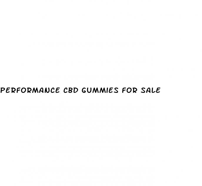 performance cbd gummies for sale