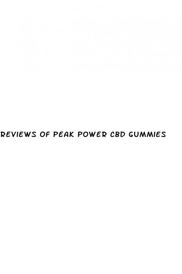 reviews of peak power cbd gummies