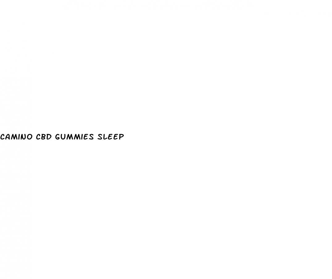 camino cbd gummies sleep