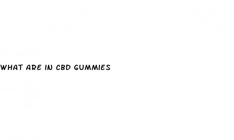 what are in cbd gummies