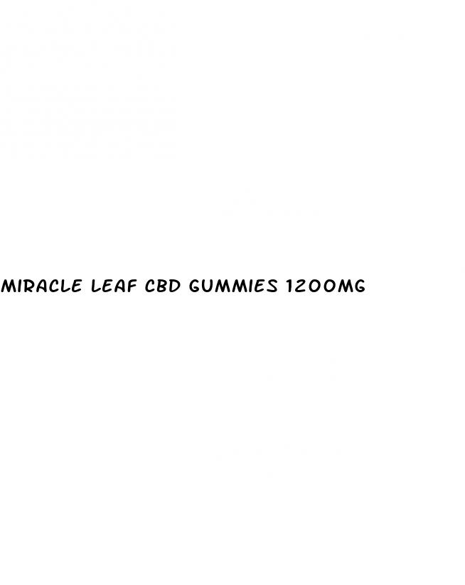 miracle leaf cbd gummies 1200mg