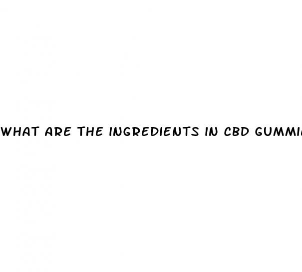 what are the ingredients in cbd gummies