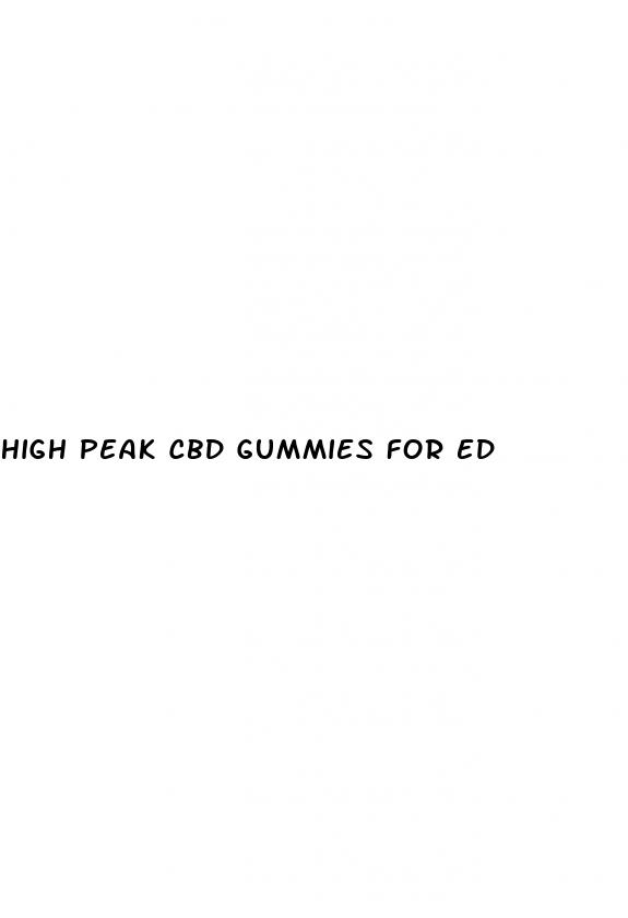 high peak cbd gummies for ed