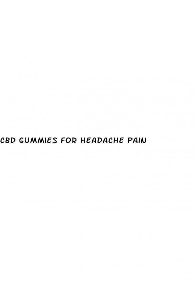 cbd gummies for headache pain