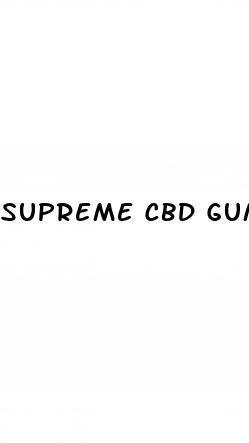 supreme cbd gummies for ed