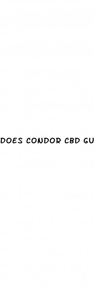 does condor cbd gummies help with ed