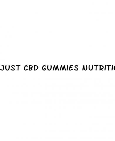 just cbd gummies nutrition facts