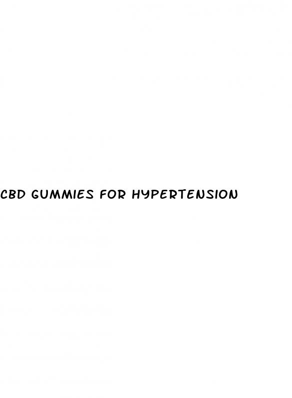 cbd gummies for hypertension