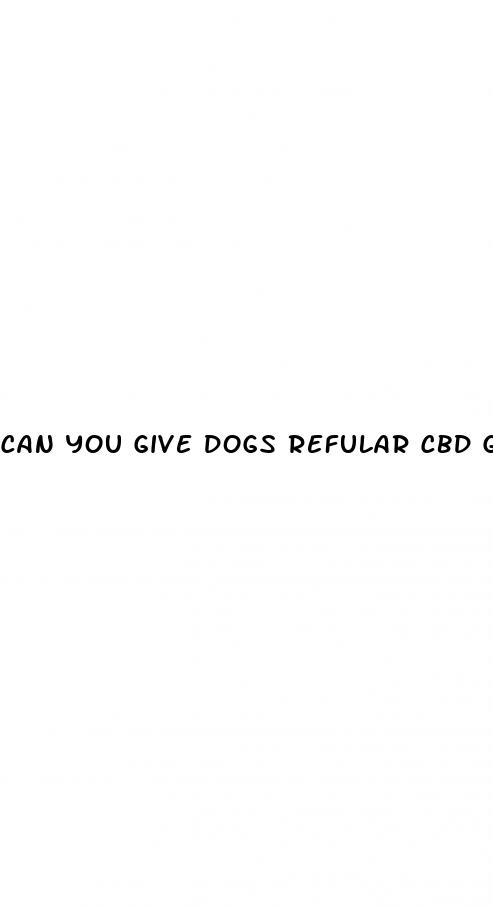 can you give dogs refular cbd gummies