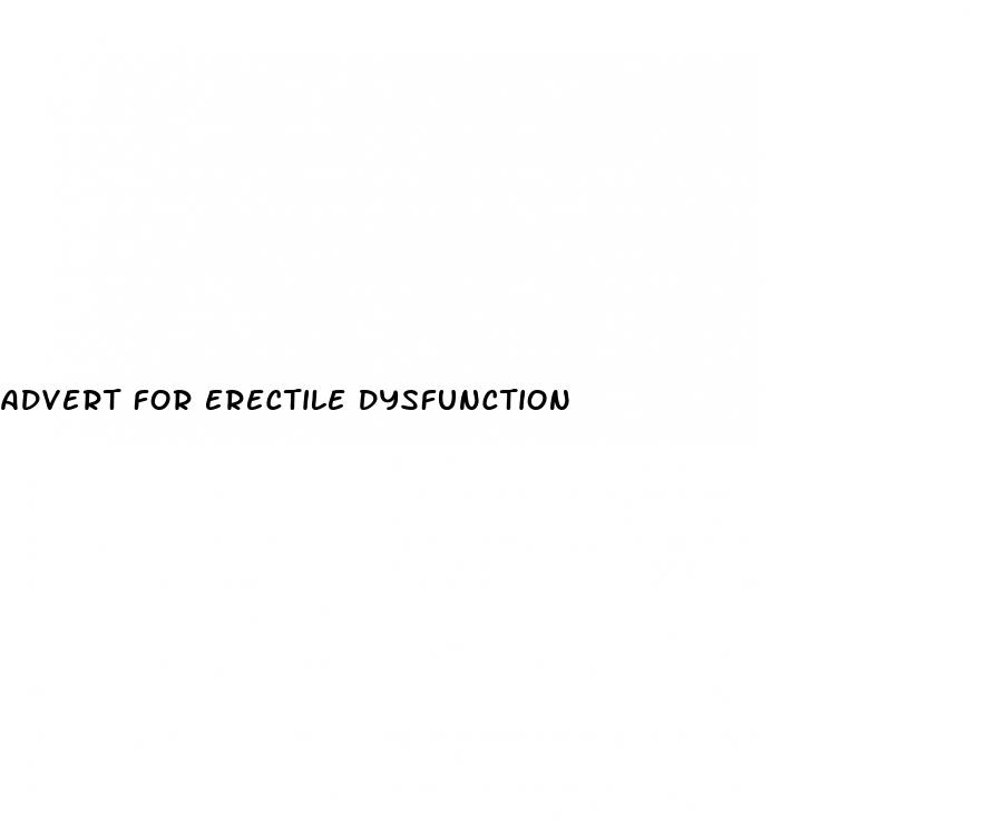 advert for erectile dysfunction