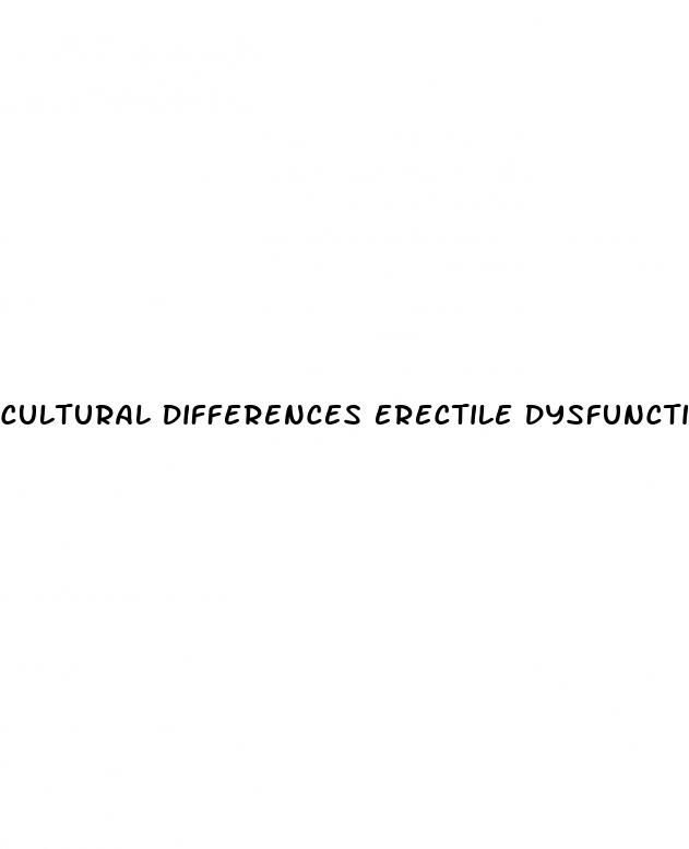 cultural differences erectile dysfunction