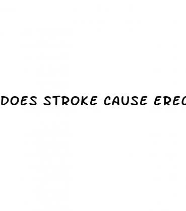 does stroke cause erectile dysfunction