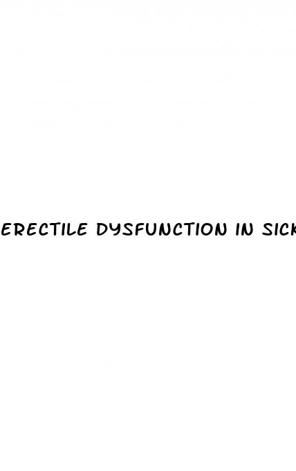 erectile dysfunction in sickle cell patients