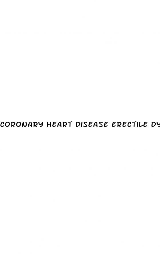 coronary heart disease erectile dysfunction