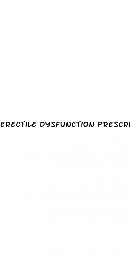 erectile dysfunction prescription pills