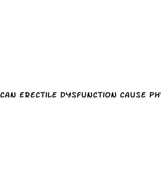 can erectile dysfunction cause physical health problems