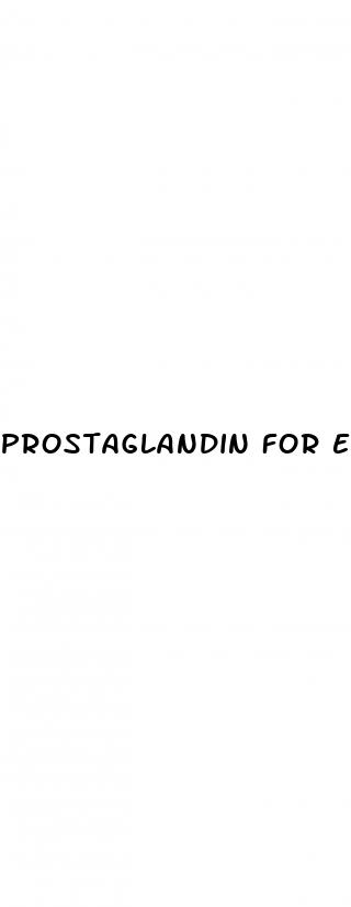 prostaglandin for erectile dysfunction