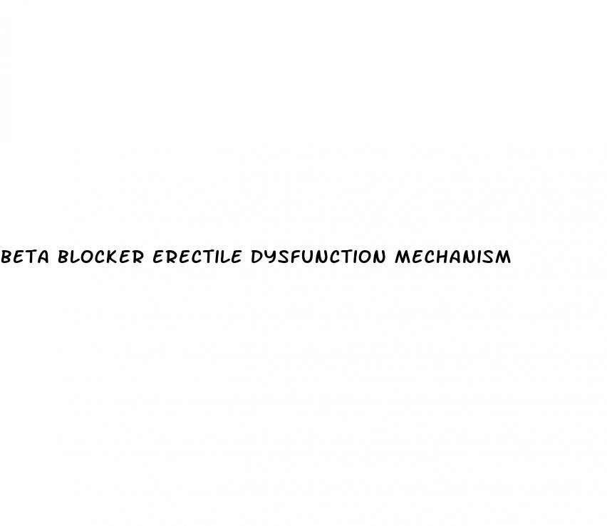 beta blocker erectile dysfunction mechanism