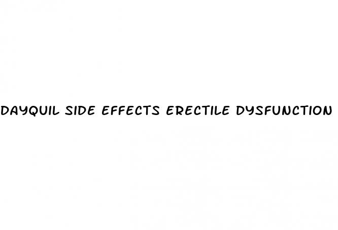 dayquil side effects erectile dysfunction