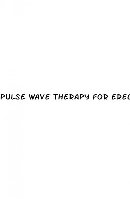 pulse wave therapy for erectile dysfunction