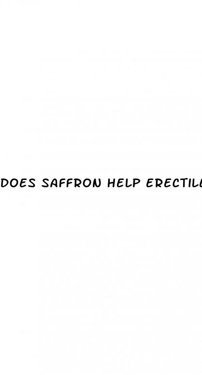 does saffron help erectile dysfunction