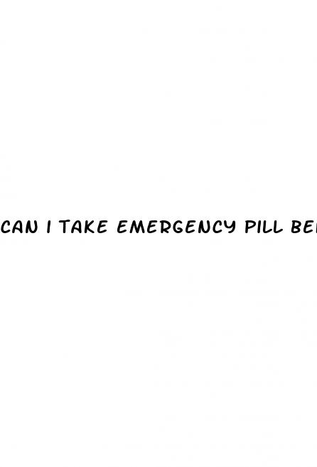 can i take emergency pill before sex