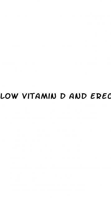 low vitamin d and erectile dysfunction