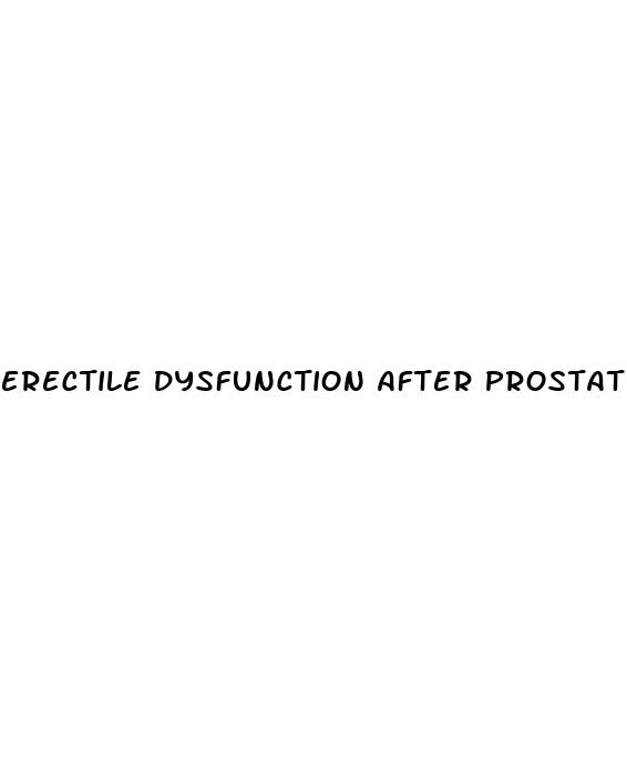 erectile dysfunction after prostate operation