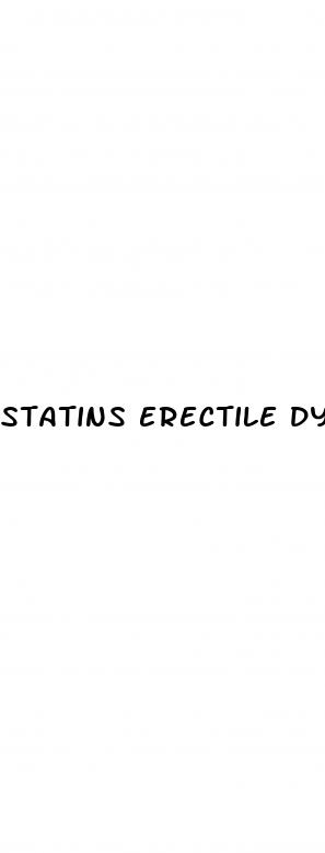 statins erectile dysfunction