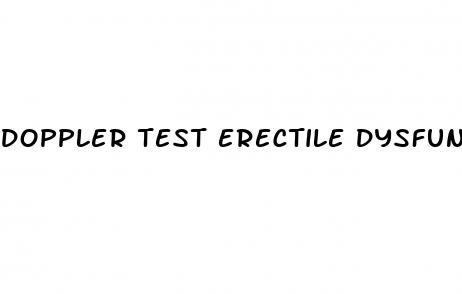 doppler test erectile dysfunction