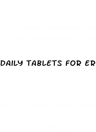 daily tablets for erectile dysfunction