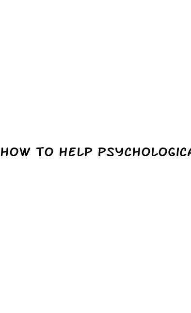 how to help psychological erectile dysfunction