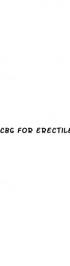 cbg for erectile dysfunction