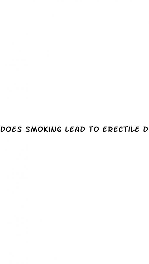 does smoking lead to erectile dysfunction