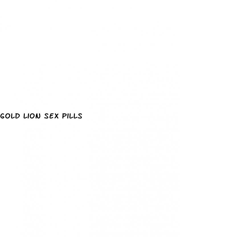 gold lion sex pills