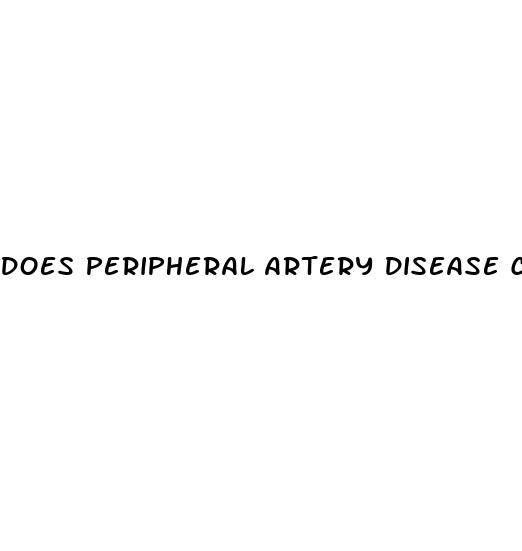 does peripheral artery disease cause erectile dysfunction