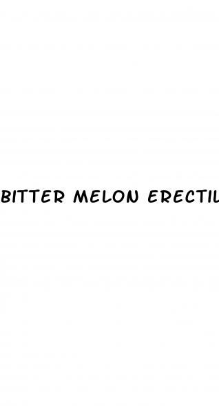 bitter melon erectile dysfunction