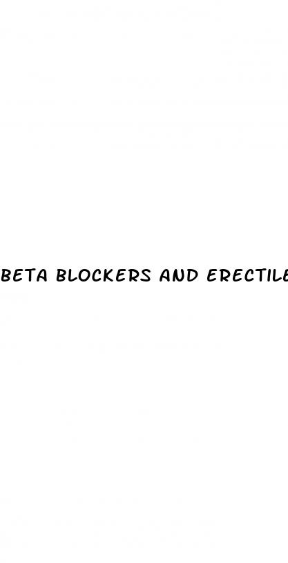 beta blockers and erectile dysfunction mechanism