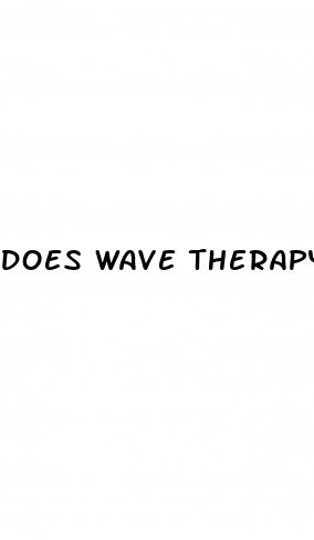 does wave therapy work for erectile dysfunction