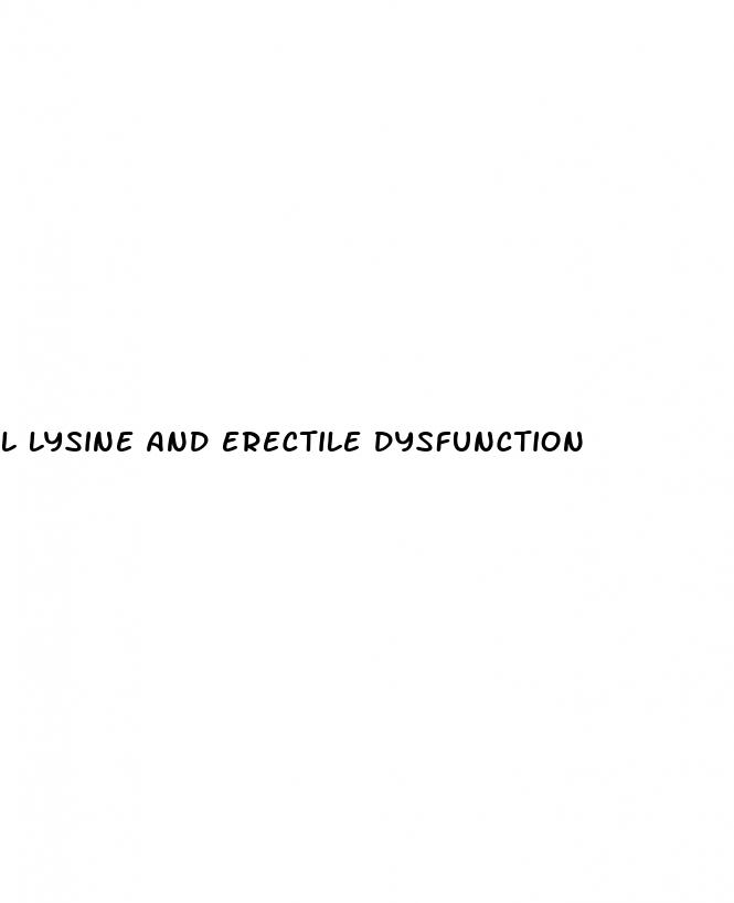 l lysine and erectile dysfunction