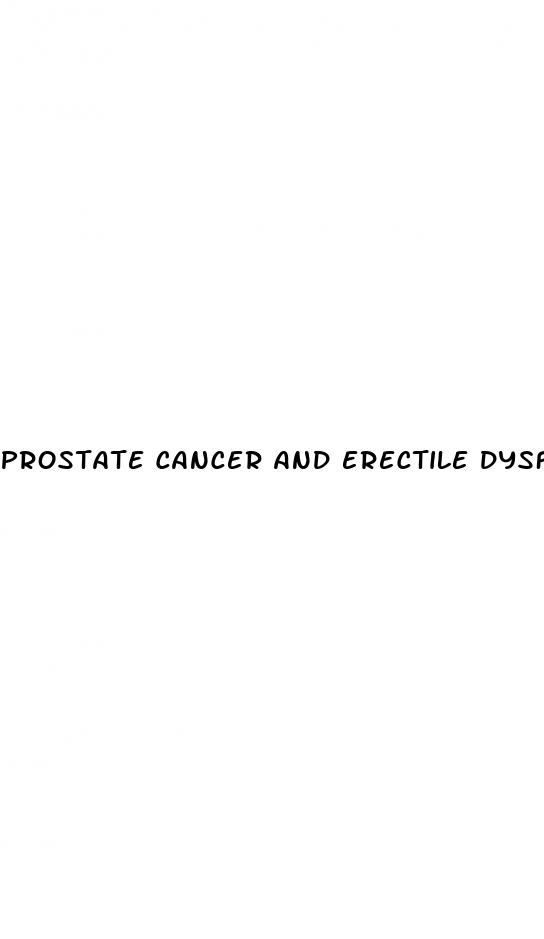 prostate cancer and erectile dysfunction