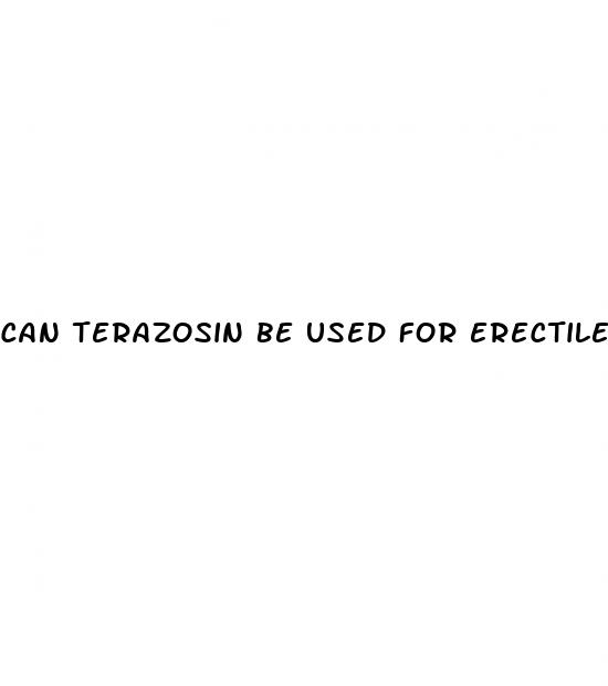 can terazosin be used for erectile dysfunction