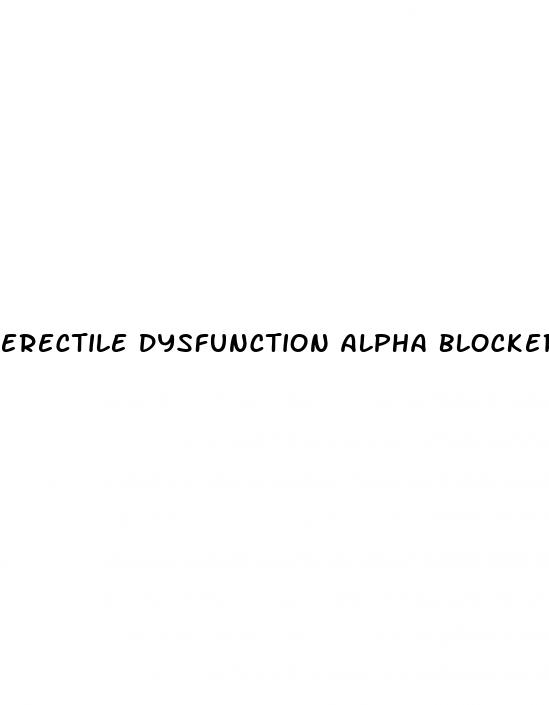 erectile dysfunction alpha blockers