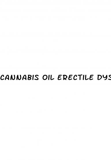 cannabis oil erectile dysfunction