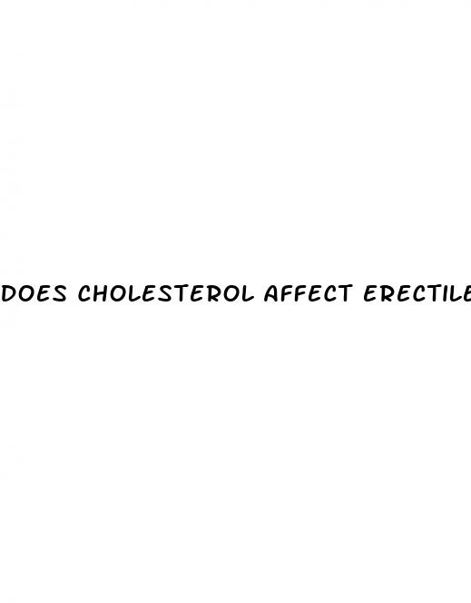 does cholesterol affect erectile dysfunction