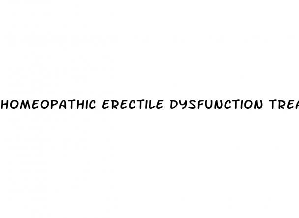 homeopathic erectile dysfunction treatment