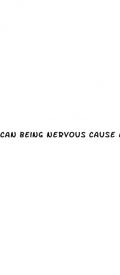 can being nervous cause erectile dysfunction