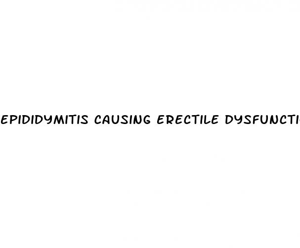 epididymitis causing erectile dysfunction