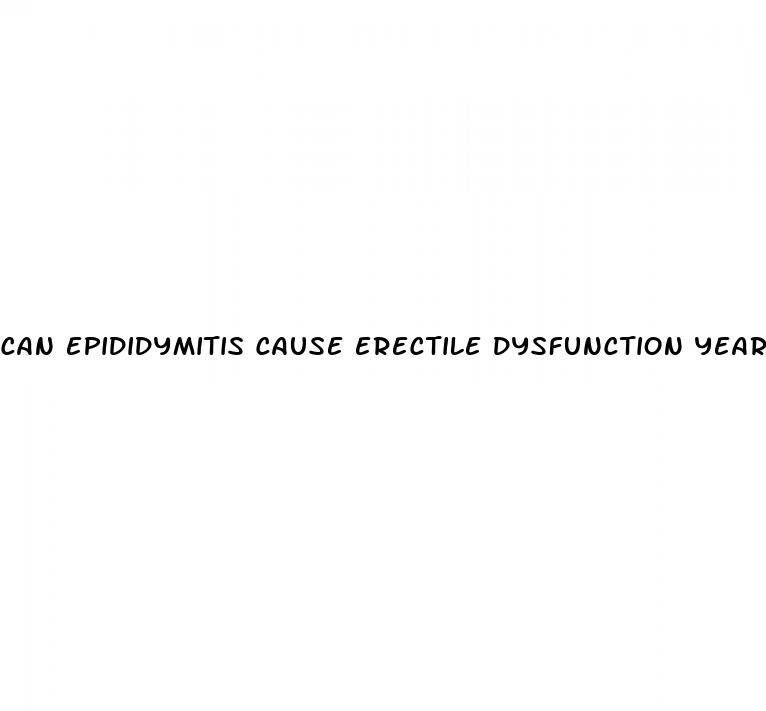 can epididymitis cause erectile dysfunction years later