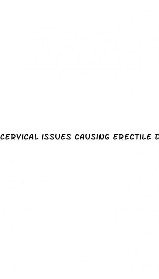 cervical issues causing erectile dysfunction